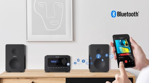 Sharp Soundsystem HI-FI Sistema Compatto 40 Watt TOKYO, DAB+, Bluetooth, CD - Foto 3 di 5