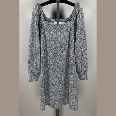 NEW Loft Dress Womens Large black fleck knit shift a line preppy casual