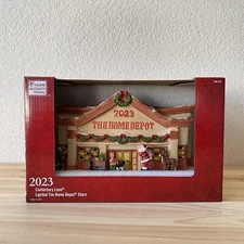 2023 Canterbury Lane Lighted The Home Depot Storefront Christmas Village Decor