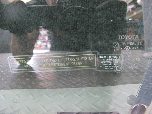 98-00 LEXUS UCF20L LS400 FRONT LEFT DRIVER DOOR GLASS WINDOW TINTED OEM - Picture 3 of 14