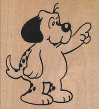 Dog Pointing 3 1/4 x 3 1/2" Rubber Stamp, Dog Stamp, Dog Lover Stamp