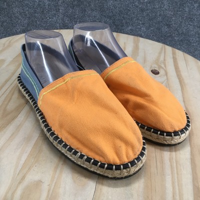 ZARA Orange and Blue Espadrilles Zara Shoes Mens 41 Espadrille Orange Blue Canvas Slip On  main image 2