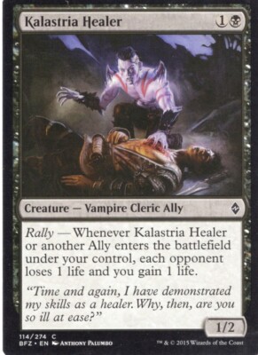 4X KALASTRIA HEALER 114/274 BATTLE FOR ZENDIKAR MTG MAGIC LP X4