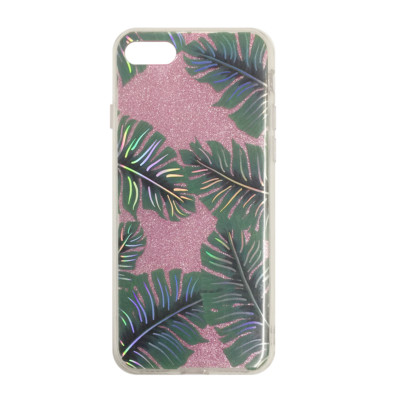 ^ FUN CASE Glitzer Handy Etui Cover Flip Hülle Model Apple iPhone 7 Plus Grün 