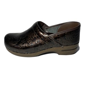 Dansko Arabesque Brown Patent Leather Pro Stapled Clog Size Eu 42 806537878 Ebay