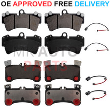PARA AUDI Q7 4.2 TDI FSI PASTILLAS FRENO DELANTERAS Y TRASERAS + SENSORES 2006 A 2015