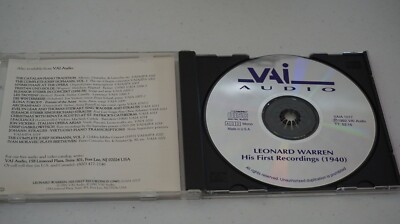 RUGGERO LEONCAVALLO - Leonard Warren: His First Recordings - CD