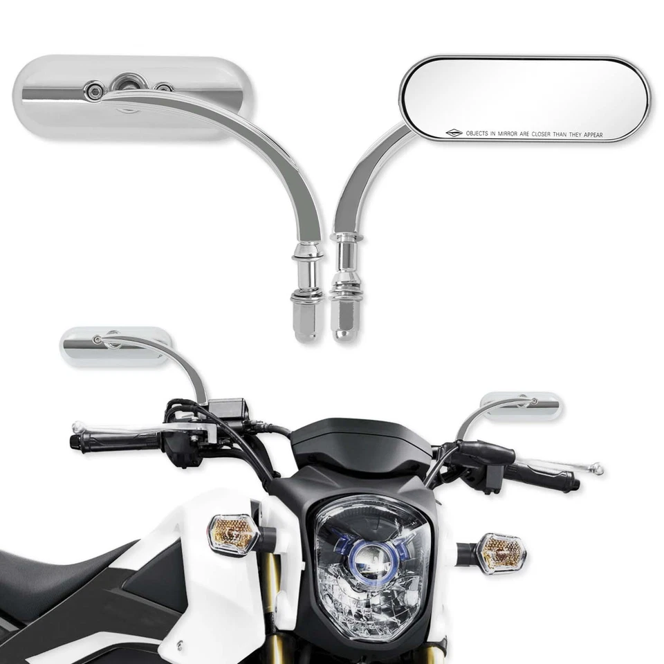 Chrome Motorcycle Mirrors For For Harley Davidson Sportster Forty-Eight 1200 833 - Image 2 of 4