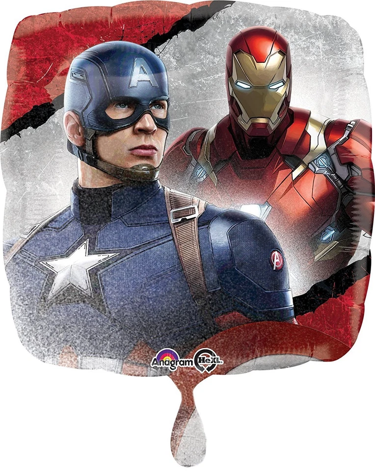 4x 18" Marvel Capitán América y Iron Man Lámina Mylar Globo Suministros de Fiesta Foto 2 de 2