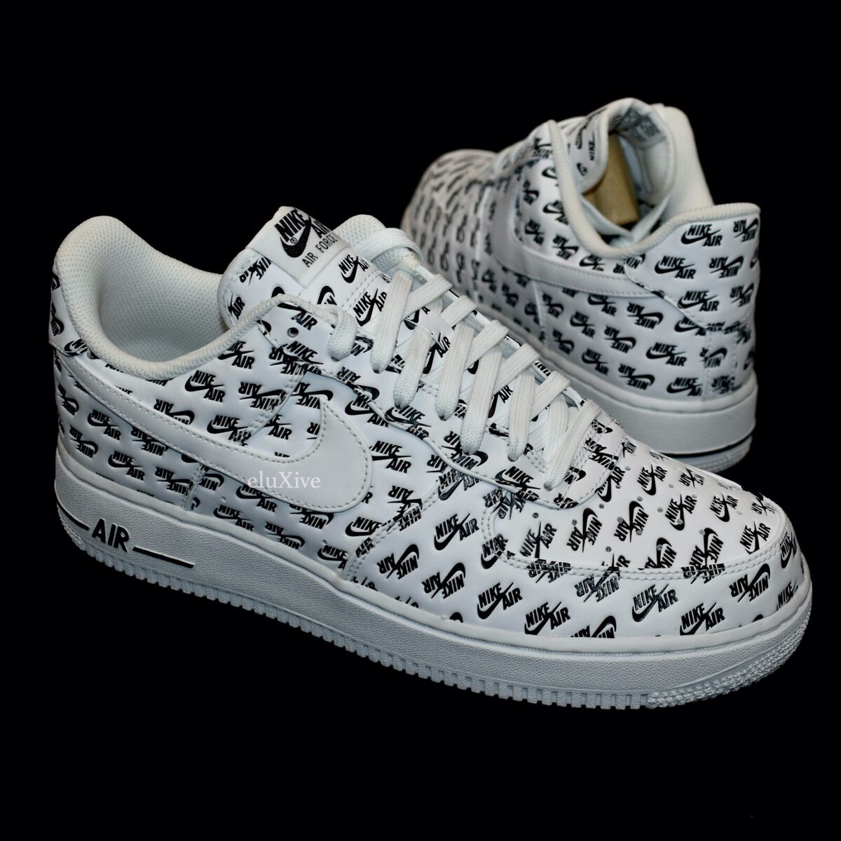 NWT Nike Air Force 1 07 White Allover Logo Emblazoned Mens NWT Nike Air Force 1 07 White Allover Logo Emblazoned Mens