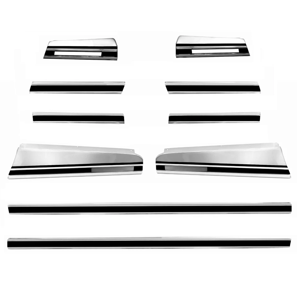 1970 1971 1972 Monte Carlo Body Side Trim Moldings(10) & Clips(complete) New Dii - Image 3 of 3