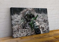 Scharfschützengewehr Gewehr Camouflage Jäger Zielfernrohre groß Leinwand Wandbild Bild Druck