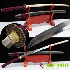 Japan Samurai Sword T10 Burned Blade Pure Copper Mounted Katana Longquan Sword