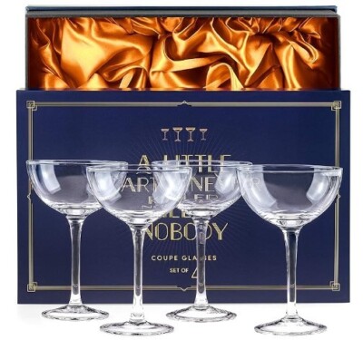 A Little Party Never Killed Nobody Coupe Glasses ( Set of 4) 