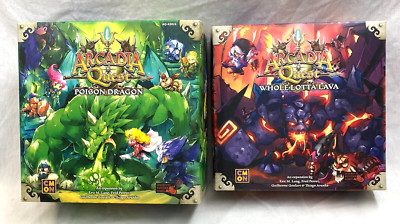 Arcadia Quest Poison Dragon +  Whole Lotta Lava Exps KS Exclusives Sleeved EX/EX