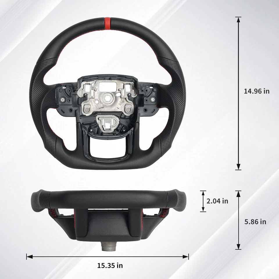 Volante de cuero completo para Land Rover Range Rover Sport Discovery 2014-2020 Foto 4 de 4