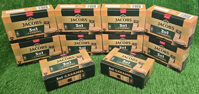 (33,48 /kg) 10x Jacobs Kaffee Instant Getränk 3in1 Caramel 10x11,2g PK Versand0 