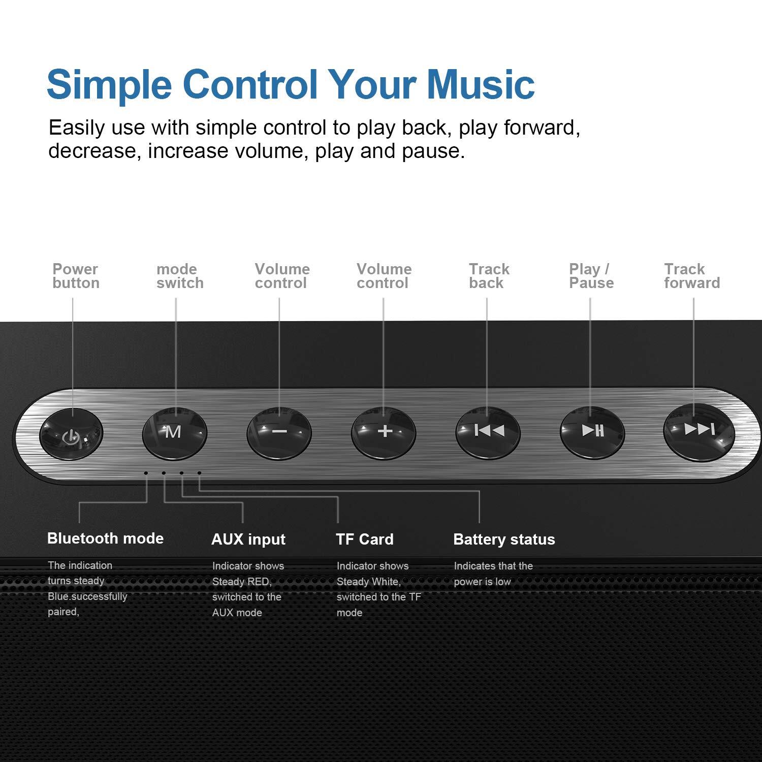 DOSS SoundBox XL 32W Portable Bluetooth 