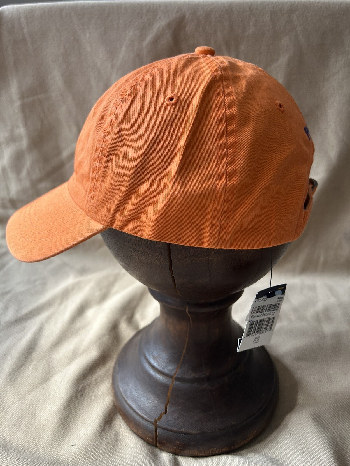 PONY Polo Ralph Lauren cappello da baseball cinese classico cotone arancione pesca taglia unica