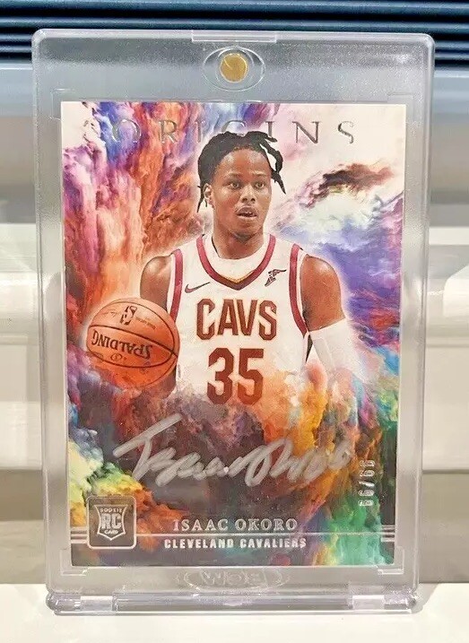 2020-21 Panini Origins Isaac Okoro ROOKIE RC Silver Ink ON-CARD Auto 99/99