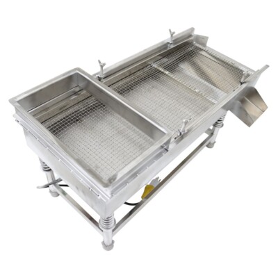 Single Layer Linear Vibrating Screen 9mm Sieve Holes Shaker Sifter 110V 80W