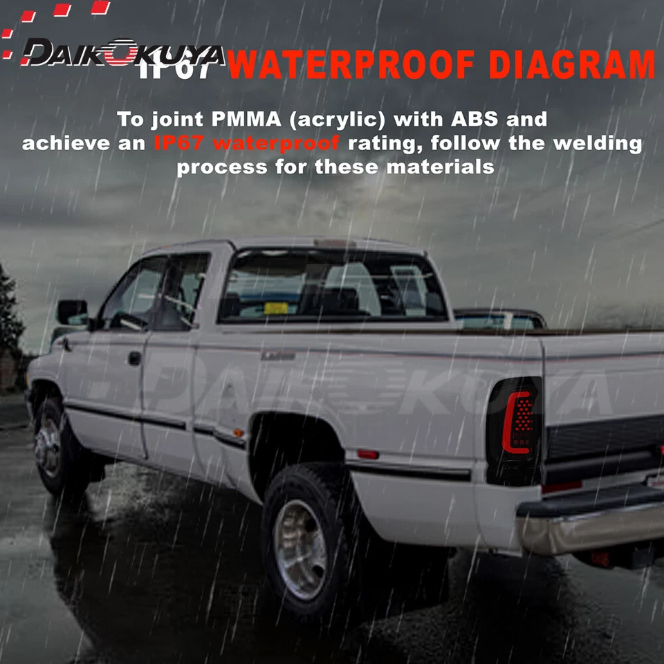 Luzes traseiras de LED com animação inicial para Dodge 94-01 Ram 1500/94-02Ram 2500/3500 - Imagem 4 de 4