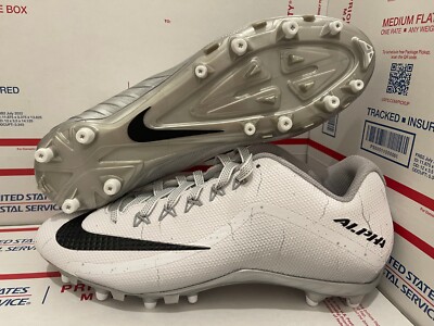 Nike Alpha Pro 2 TD Football Cleats Men's White/Black 719930-101 Size 11.5