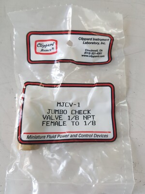 Clippard Check Valve Sperrventil 1/8'' MJCV-1