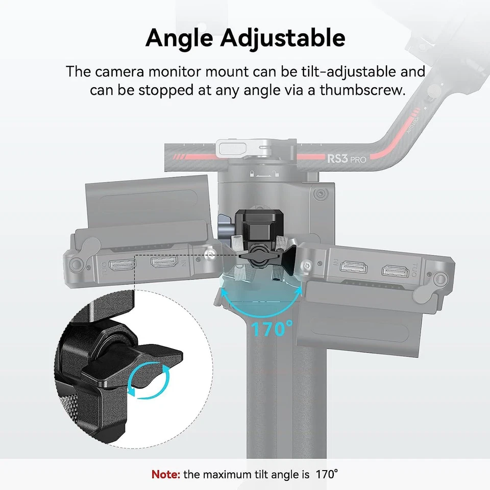 SmallRig Camera Monitor Mount for DJI RS 4 Mini/RS 4/RS 4 Pro/RS 2/RSC 2/RS 3 - Image 3 of 4