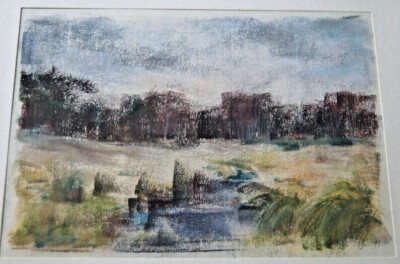 ::FRANZ EHMKE*1928-2018 DDR MALER° KLEINER BACHLAUF MIT WALDPANORAMA IN SCHILDOW