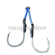 10Pairs Double Assist Slow Jigging Hooks with PE Line Mackerel Metal Jigs Bait