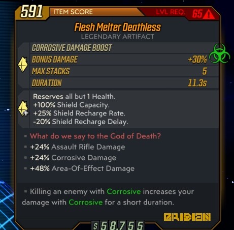 DLC 1-6 - PC/PS4/PS5/XBOX - Custom Level 72 Artefakte - Borderlands 3 - Bild 107 von 197