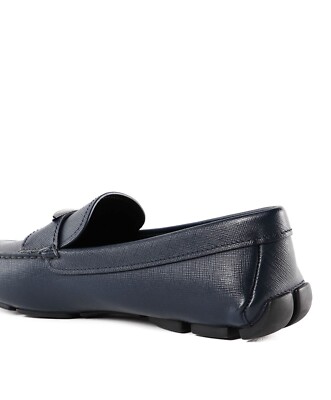 Authentic Prada Men’s Saffiano Loafer UK 8/US 9 $1150 PRADA Saffiano man Leather Driving Loafers baltico  main image 3