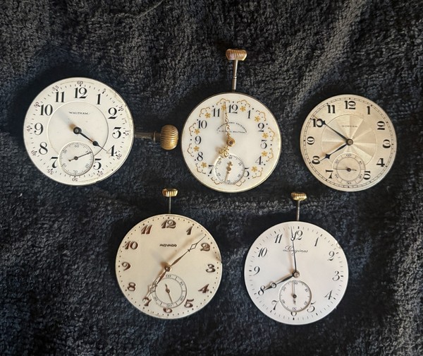 Maquinarias de relojes de bolsillo 5 unidades