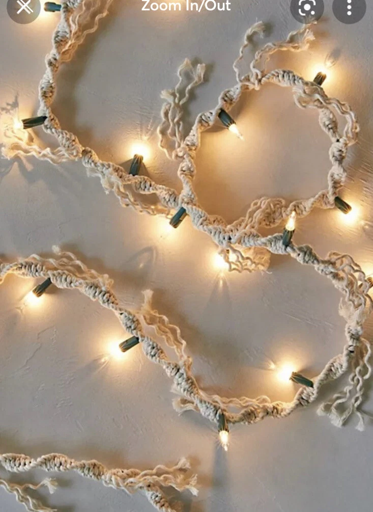 Macrame string cheap lights