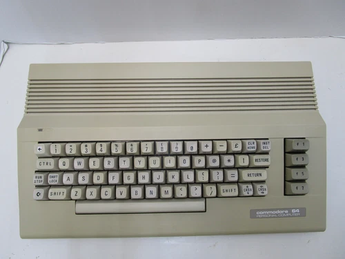 COMMODORE 64C COMPUTER 250466 HEATSINKS IC TESTED AND WORKING LOT #57