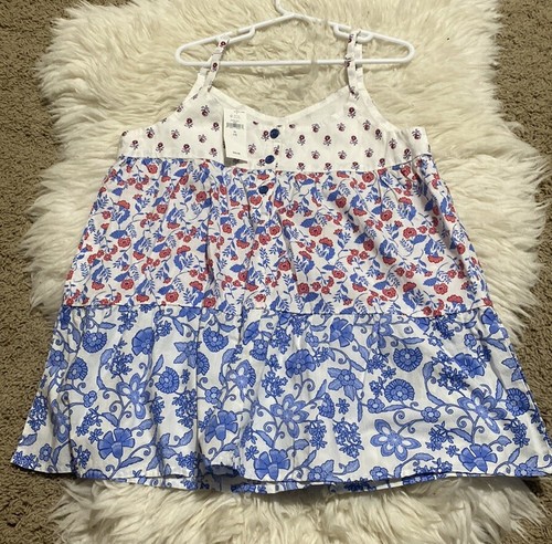 NWT GAP Girls Floral Mix Print Tiered Tank Top Size XL (12) - Picture 3 of 10