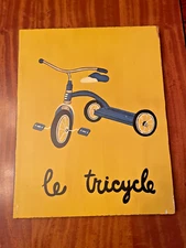 Pottery Barn Kids Painted Wall Board  Le Tricycle "The Tricycle"