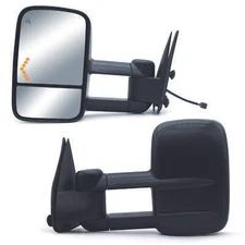 Pair Power Heated Tow Mirrors Fits 1999-2002 Chevy Silverado Sierra 1500 2500 HD