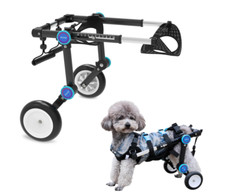 Collapsible Adjustable Pet Wheelchair Size XS Gen 4 Canisflax - Pets To 11 lbs