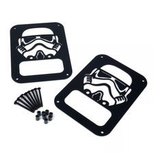 Black Tail Light Cover Guard Protectors For 07-18 Jeep Wrangler Jk Jku Rubicon