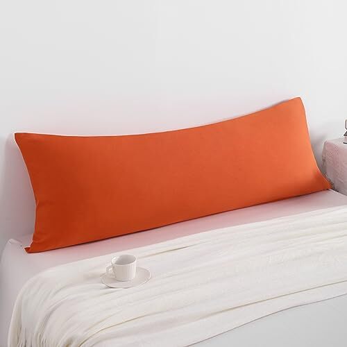 Body Pillowcase - Brushed Microfiber 20x54 Body (20" x 54") Brunt Orange - Picture 2 of 7