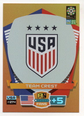 #214 United States Emblem Panini FIFA Women's World Cup 2023 Adrenalyn XL