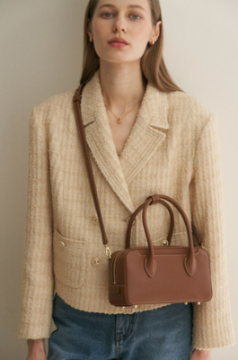 ★DE MERIEL★ Bowling Bag MediumTan Brown BOWLINGBAG Demeriel Bowling Bag Medium [Tan Brown] Brand New, Authentic