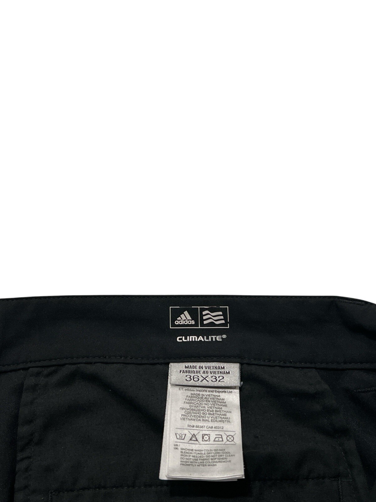 Adidas Climalite Men Black Pants Size 36x32 Casual Sports thumbnail 4