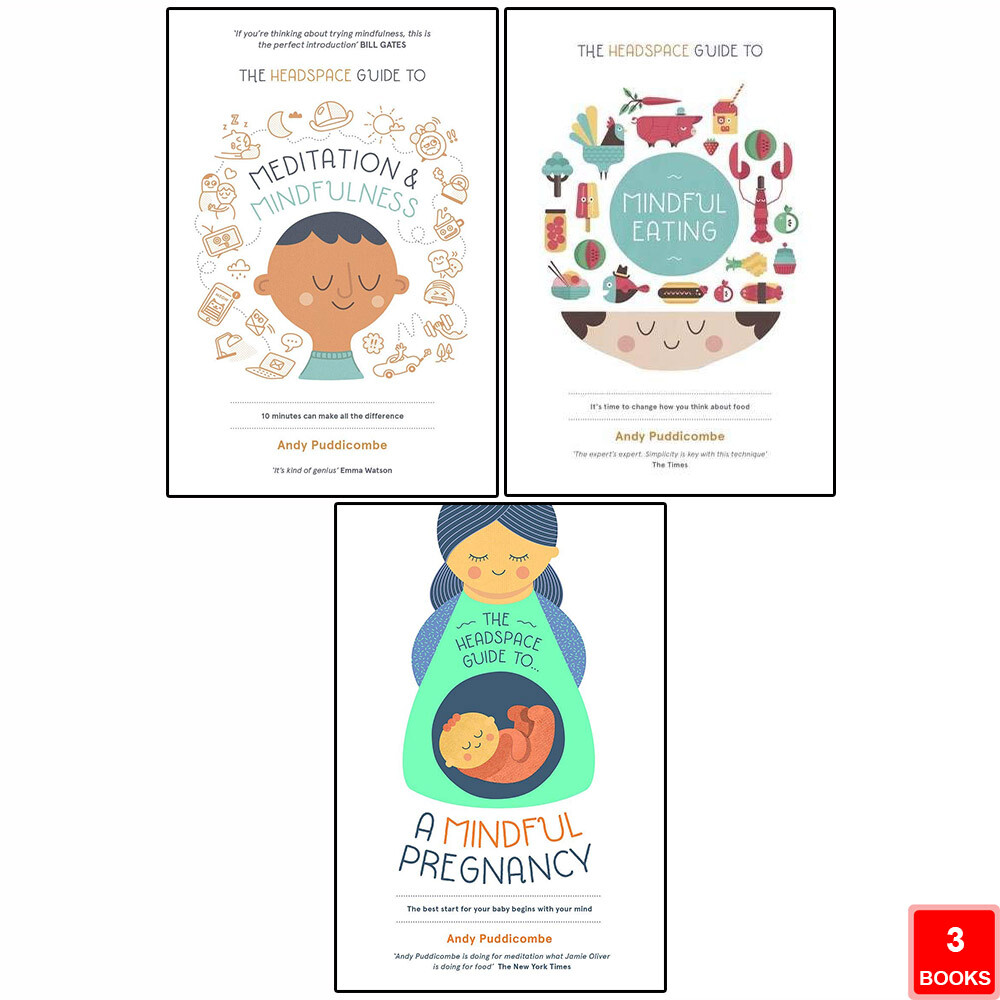 Andy Puddicombe Unisex The Headspace Guide To Mindfulness & Meditation, Mindful Eating 3 Books Collection Set By - Non Fiction - Paperback - Image 2
