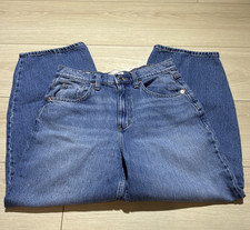 Universal Thread Women s High Rise Barrel Jeans Blue Denim 5-Pocket Size 6