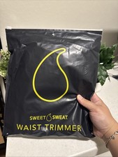 Sweet Sweat Waist Trimmer Band Unisex Trainer Belt - Black Yellow Size M