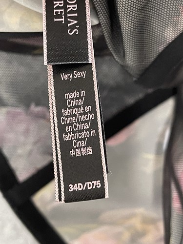 Reggiseno Victoria's Secret 34D molto sexy leggermente foderato bustier top chiaro di luna giardino - Foto 9 di 10