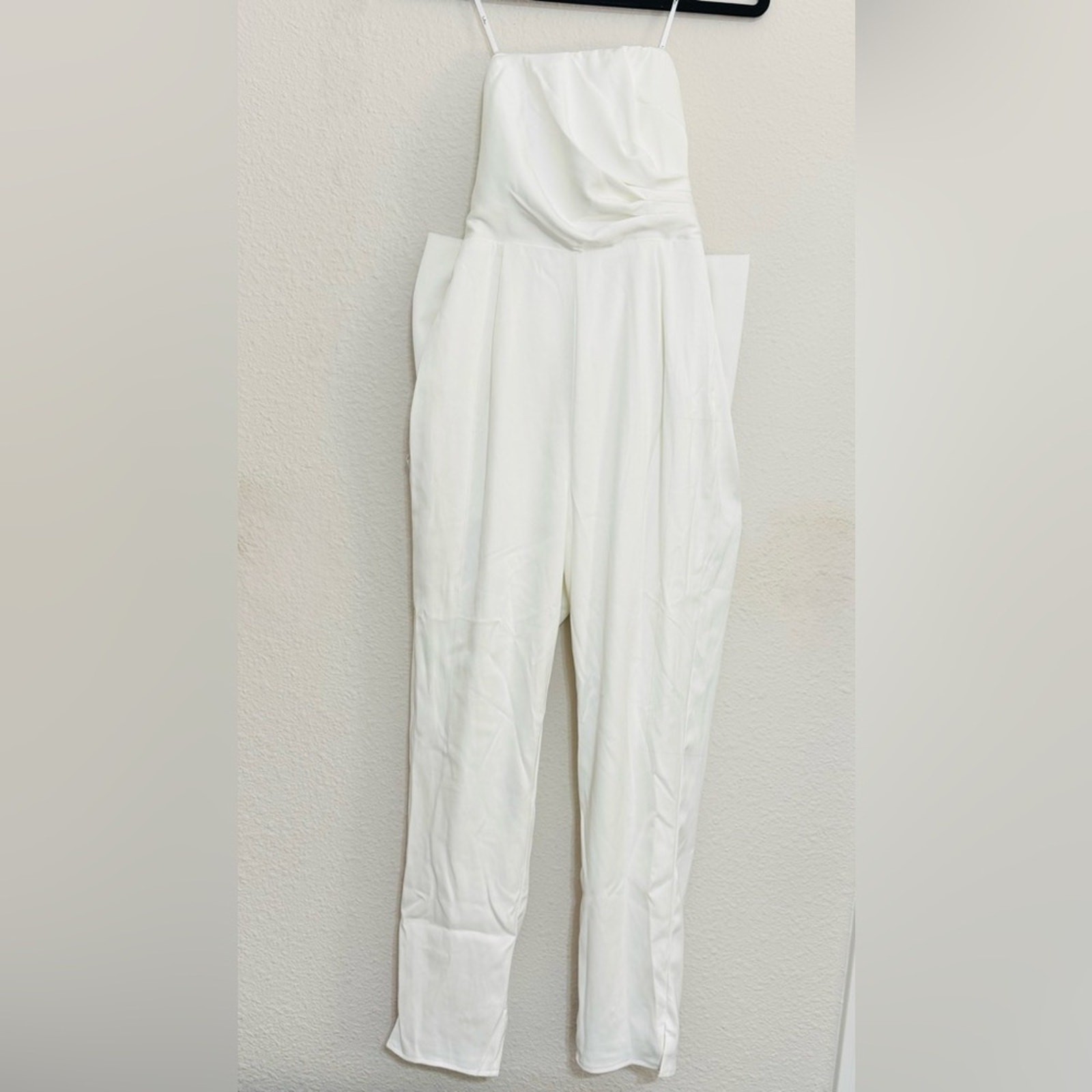 Lulus Beloved Bliss Ivory Strapless Slim Leg Bow Jumpsuit Size XS NWOT image 6